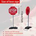 3 x APLUSWER Valentines Day Decorations Road Sign, 7'' I Love You Sign Anniversary Present Funny Desk Decor Valentine's Decor for Home Office Bedroom Mantel Tiered Tray Shelf - I'll Never STOP Loving You