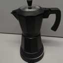 Electric Moka Pot with Detachable Base Aluminum Espresso Maker 10oz 6 Cup 300ml Black Italian Coffee Maker for Kitchen Home 110V