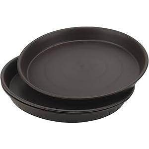 15 Inch Plant Saucer, Black Plant Plates to Catch Water, Pebble Tray for Plant Humidity, Flower Pot Saucers for Indoor and Outdoor Garden(2PCS)