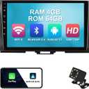 4+64G 10.1-inch Android 13 WiFi 6 Car Stereo for Toyota Highlander 2014-2019 IPS Touchscreen Screen Bluetooth 5.4 Car Radio with Carplay & Android Auto Support Backup Camera FM Navi SWC