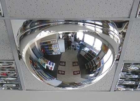 22 Full Dome Drop Ceiling Acrylic Mirror, Security Mirror for Retail Stores and Warehouses, Mirror for Blind Spots and High-Traffic Areas, Wall Mirror for Office Use