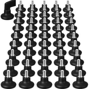 Thyle 50 Pcs Low Profile Bell Glides Replacement Chair Feet Wheel Stopper to Fixed Stationary Castors Office Chair Wheels Stool Swivel Casters