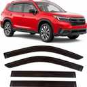 2025 2026 Tape-On Rain Guards for Subaru Forester Side Window Visor Deflectors Premium Sport Limited Touring Hybrid Wilderness Tinted Vent Shade Protectors