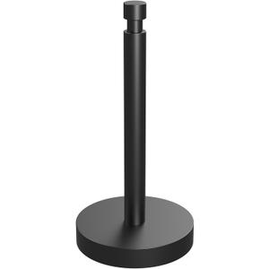 YUMORE Paper Towel Holder Countertop, Black Paper Towel Holder with Weighted Base Non Slip, Standing Paper Towel Roll Holder for Kitchen Bathroom, Stainles Steel (Matte Black), 14.56inch