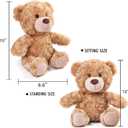 BenBen Brown Teddy Bear Stuffed Animal, 12 inch Cute Shaggy Stuffed Bear Plush Toy, Baby Shower Decoration, Easter Birthday Gift for Kids Girls Boys
