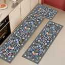 Azadx Kitchen Rug Sets 3 Piece Non Slip Washable Kitchen Mats for Floor Absorbent Kitchen Floor Mat Carpet Comfort Standing Mats Runner Rug for Hallway Laundry Holiday Kitchen Decor