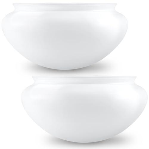 2 Pcs 6'' White Mushroom Ceil Lamp Shade Actual 5-1/2'' Fitter Mushroom Light Globes Light Fixture Cover Lampshade Replacement for Pendant Light Home Bedroom Living Room Decoration
