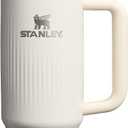 Stanley Quencher H2.0 Tumbler with Handle and Straw 30 oz | Flowstate 3-Position Lid | Cup Holder Compatible for Travel | Insulated Stainless Steel Cup | BPA-Free | Fluted Cream Gloss