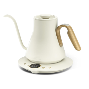 INTASTING Electric Kettle, Gooseneck Electric Kettle, ±1℉ Precise Temperature Control, Stainless Steel Interior, Quick Heating for Pour Over Coffee, Tea & Boiling Water, 0.9L (Cream White)