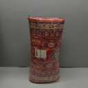 Collive Boho Kitchen Mats for Floor, Kitchen Mats Cushioned Anti Fatigue Waterproof Kitchen Rugs Sets of 2 Non-Skid Comfort Standing Mat for Kitchen, Office, Sink, Laundry, 20"x32"+20"x48"(Red) (Geometric Tribal)