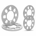 LUJIANI 4 Pack Universal Wheel Spacers, 1/4" (6 mm) Die Cast Replacement Aluminum Spacer for 4 Lugs Wheels/Rims, Fits 98 to 120mm Multiple Bolts Pattern, 4x100, 4x108, 4x110, 4x114.3, 4x4.5, 4x120
