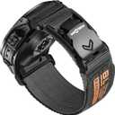 Bandletic Compatible with Garmin Instinct Watch Bands - 22mm Quick Fit Rugged Strap with Magnetic Fidlock V-Buckle for Fenix 8 47mm/7 6 Pro/5/5 Plus/Forerunner 965/945/Approach S62/S60/Quatix 7 (Dark Gray)