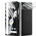 3+3+1-Pack, Screen Protector and Camera Lens Protector for Google Pixel 7 with Installation Alignment Aid, Tempered Glass Film, Impact-Protection, HD, Anti-Scratch, 9H Hardness, Bubble Free