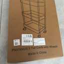 3-Tier Rolling Metal Storage Cart with Wheels, Multi-Functional Organizer for Office, Kitchen, Bathroom, Books Diapers - Easy Assembly (White)