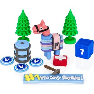 Video Game Cake Toppers - 11 Piece Set for Themed Birthdays - Enhanced Party Decorations