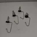 Christmas Stocking Holders for Mantel Set of 4, Non-Slip Adjustable Mantle Stocking Holders, Snowflake Snowman Reindeer Pine Tree Fireplace Stocking Hangers Set for Party Christmas Decorations