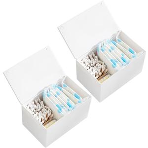 Klmnop 2 Pcs Tampon and Pad Organizer for Period, Sanitary Napkin Holder, Feminine Sanitary Pad Tampon Storage for Bathroom(White)