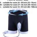 Male Urine Collector, Wearable Urine Collection Bag for Men, Men's Portable External Catheter Device with Two 1000ml Urine Bag Reusable (L)