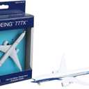 Boeing 777X Commercial Aircraft Corporate Livery White and Blue Diecast Model Airplane by Daron