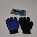 Maxpower Planet Pet Grooming Brush and 2X Grooming Gloves Combo - Double Sided Dematting, Deshedding Undercoat Rake for Dogs and Cats - Reduce Shedding Easily - Blue (Large, A1 - Rake & Glove (Best Value)
