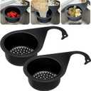 Teenyyou 2 Pcs Stainless Steel Sink Strainer Basket 15 Oz Multifunction Hanging Sink Colander Drain Basket Faucet Upgrade Quick Draining Kitchen Tool for Fruit Vegetable, 8.7 x 3.9 x 2.3 Inch