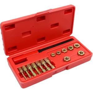 RULLINE 15-Piece Metric Thread Chaser Set Universal Thread Chaser Set 7-Piece Universal Thread Rethread Repair Tool Kit, for Repairing Damaged External and Internal Threads on Nuts, Bolts, and Studs
