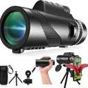 Monocular-Telescope 80x100 High Powered Monoculars High Definition for Adults High Powered with Smartphone Adapter Telescope Wildlife Bird Watching Travel Camping Hiking-Black
