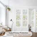 Window Privacy Film, Decorative Stained Glass Rainbow Privacy Film,Frosted Window Glass Covering,Static Cling Sticker, Anti-UV Sun Blocker Heat Control for Home (23.6" x 78.7")