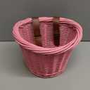Wicker Bike Basket, Little Box Made by Willow for Bicycle (Pink)