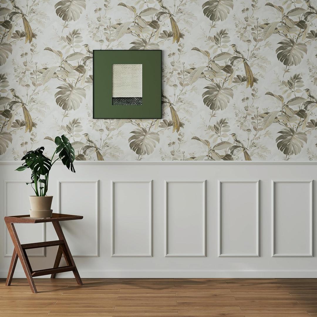 Colingmill Accent Wall Molding Kit Premade Wainscoting Panels Wall Molding Peel and Stick Panel White Pre Cut Trim for Walls Picture Frame Molding for Home Decoration(6 Set,12 x 24 Inch)