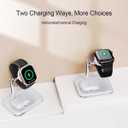 2 in 1 Charger Stand for Apple Watch and AirPods, Foldable Watch Charging Dock Compatible with Apple Watch Series Ultra/10/9/8/7/6/Se/5/4/3 & Airpods Pro/4/3/2/1