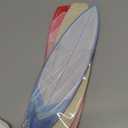 RattanView 3 Pieces Surfboard Decor for Bedroom Wooden Beach Wall Decor Summer Wood Surfboard Wall Hanging Sign for Tropical Living Room Decoration(Watercolor, Yellow, Blue, Pink)