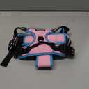 rabbitgoo Dog Harness No Pull with 2 Leash Clips, Adjustable Soft Padded, Reflective Oxford No Choke Pet Vest with Easy Control Handle for Large Dogs, Pink & Blue, XL