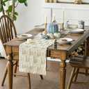 Fall Table Runner, Off White Pumpkins 3D Faux Fur Table Runners, Soft Thanksgiving Halloween Table Decor for Indoor Outdoor, Autumn Home Party Decor, 13*37 Inch