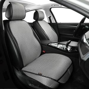 Auto Newer Car Seat Cover,Breathable Front Car Seat Cushion,Comfortable Car Seat Protector,Anti-Slip and Full Wrap Driver Car Seat Protector with Storage Pocket,Universal All Seasons(Gray,2PCS) (Grey)