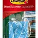 Command Outdoor Medium Clear Wall Hooks, 5 Hooks and 6 Command Strips, Damage Free Hanging Wall Hooks for Hanging Outdoor Wall Decor with Weather Resistant Strips, Holds up to 2 lb (Transparent)
