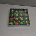 Christmas Decorations Ornaments for Tree - 16Pcs 2.4Inch Red and Green Glittering Hanging Ball Ornaments for Home Indoor Holiday Party Decor