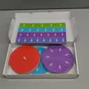 156 PCS Magnetic Fraction Tiles Circles, Educational Math Learning Manipulatives Set for Preschool Elementary School. (Multi Color)