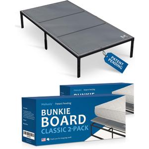 Meliusly Premium 10mm Bunkie Board Twin XL 2-Pack (38x79'') Patent Pending Low Profile Bed Board Design - Breathable, Noise Minimizing, Moisture Resistant Bunkieboards, Low Profile Bed Support