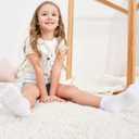 Zaples Baby Non Slip Grip Ankle Socks with Non Skid Soles for Infants Toddlers Kids Boys Girls (1-3T, White - 9 Pairs)