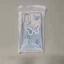 for Samsung Galaxy S25 Edge Glitter Case 3D Butterfly Pattern Blue