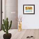 Golden State Art, 16x20 Picture Frame - Displays 11x14 Photo with Mat or 16x20 Without Mat, Wide Moulding Solid Wood Frame for Wall Display, Distressed Dark Brown