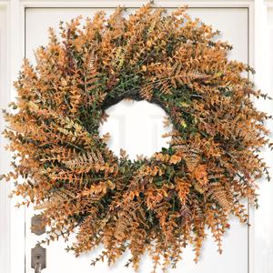 28" Fall Wreath for Front Door, Large Artificial Autumn Decor