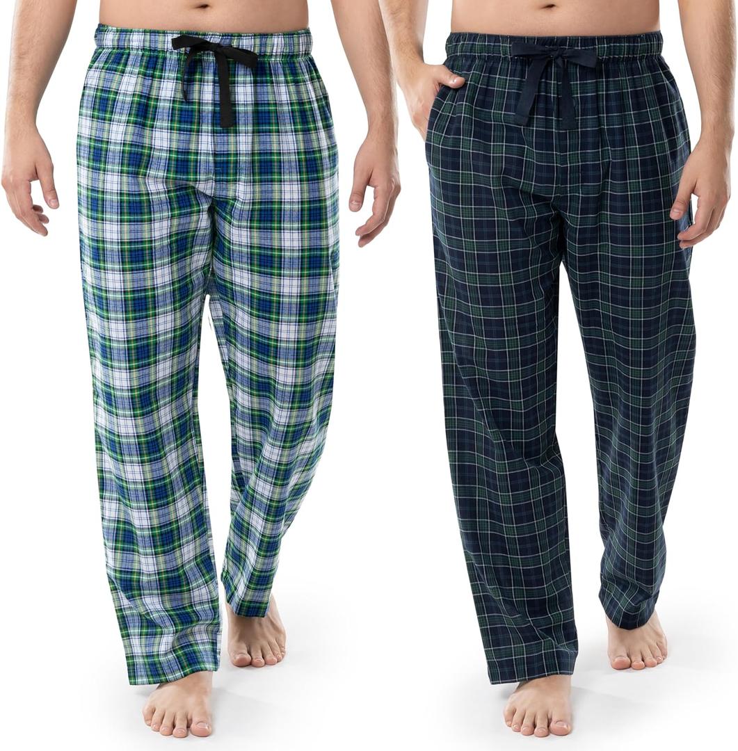 Fruit of the Loom Men's Broadcloth Woven Sleep Pajama Pant (S)