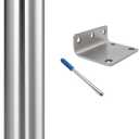 NSF/ANSI 42 Stainless Steel Whole House Water Filter Housing, 20" x 2.5" Sediment Water Filter System for Heavy Duty, Well & City Water, 1" NPT Port, Drain Valve Style C (Square Head)