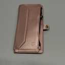 Strapurs Wallet Case Compatible with Samsung Galaxy S25 Ultra 5G RFID Blocking 10-Card Holder Soft PU Leather Magnetic Snap Strap Zipper Pocket Phone Case Fit for Galaxy S25 Ultra - Rose Gold