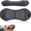 3 in 1 Back Massager, Electric Lumbar Support Pillow Heat Vibration Massage Lower Back Spine Decompression Device, Dark Gray