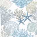 Nautical Coastal Blanket Starfish Seashell Coral Beach Themed Throw Blankets Gifts for Adults Sea Ocean Theme Lightweight Soft Fleece Cozy for Sofa Couch Bed Room Birthday Decor 40x50in