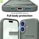 LOVE 3000 Designed for iPhone 17 Case, Premium Silicone [Compatible with Magsafe][Soft Anti-Scratch Microfiber Lining] Shockproof Protective Phone Case for Men Women 6.3", Calke Green