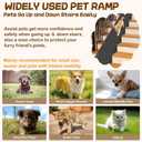 Dog Wedge Ramp for Stairs/Staircases, Portable & Lightweight Pet Ramp with Non-Slip Surface for Small Size Dogs Cats, Low Angled Dog Ramp for Elderly & Injured Pets (100LBS Capacity, 6Packs)